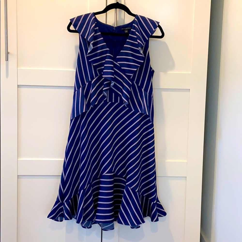 Banana Republic striped V-neck dress.